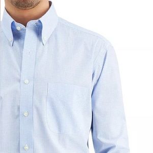 Macy’s Club Room Men's Regular Fit Mini Gingham Performance Dress Shirt
